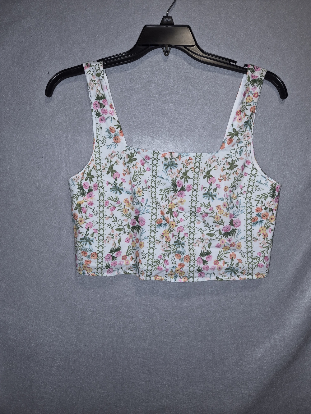 J. Marie Women’s Floral Cotton Crop Top Size Medium